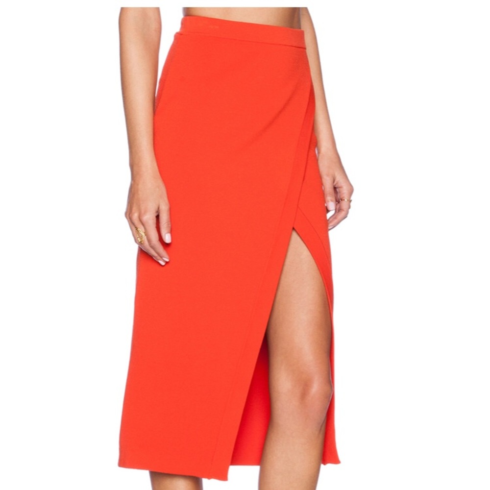 Ronny Kobo Katya Skirt in Vermillion